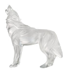 Lalique crystal howling wolf sculpture, UK version