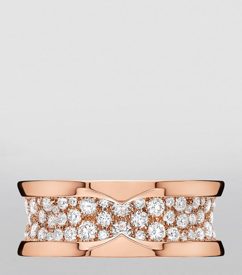 Bvlgari B.zero1 rose gold diamond ring, UK version