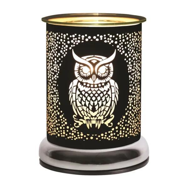 Aroma Accessories electric wax melter black owl 17cm, imported from the UK