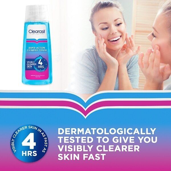 Clearasil Rapid Action Deep Pore Face Wash Acne Toner 200ml GOODS Superdrug   