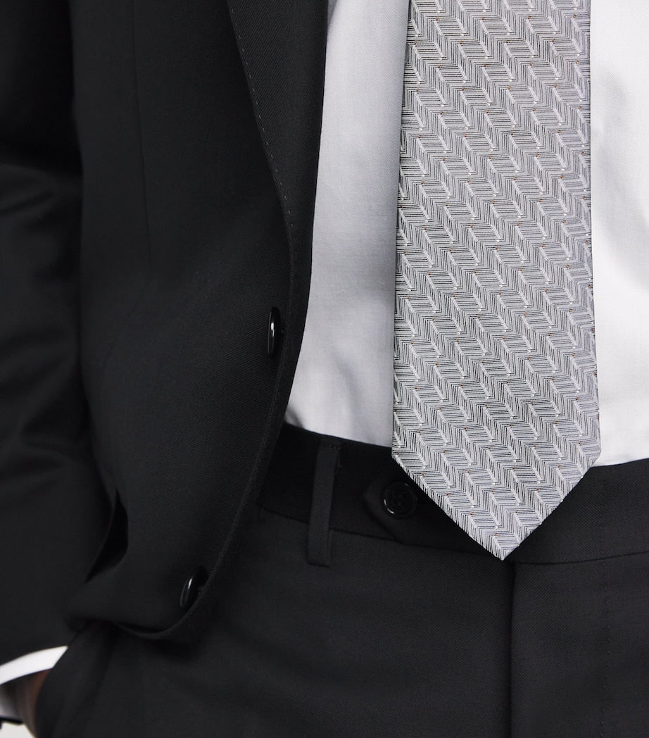 Emporio Armani tie jacquard 8cm width - British product