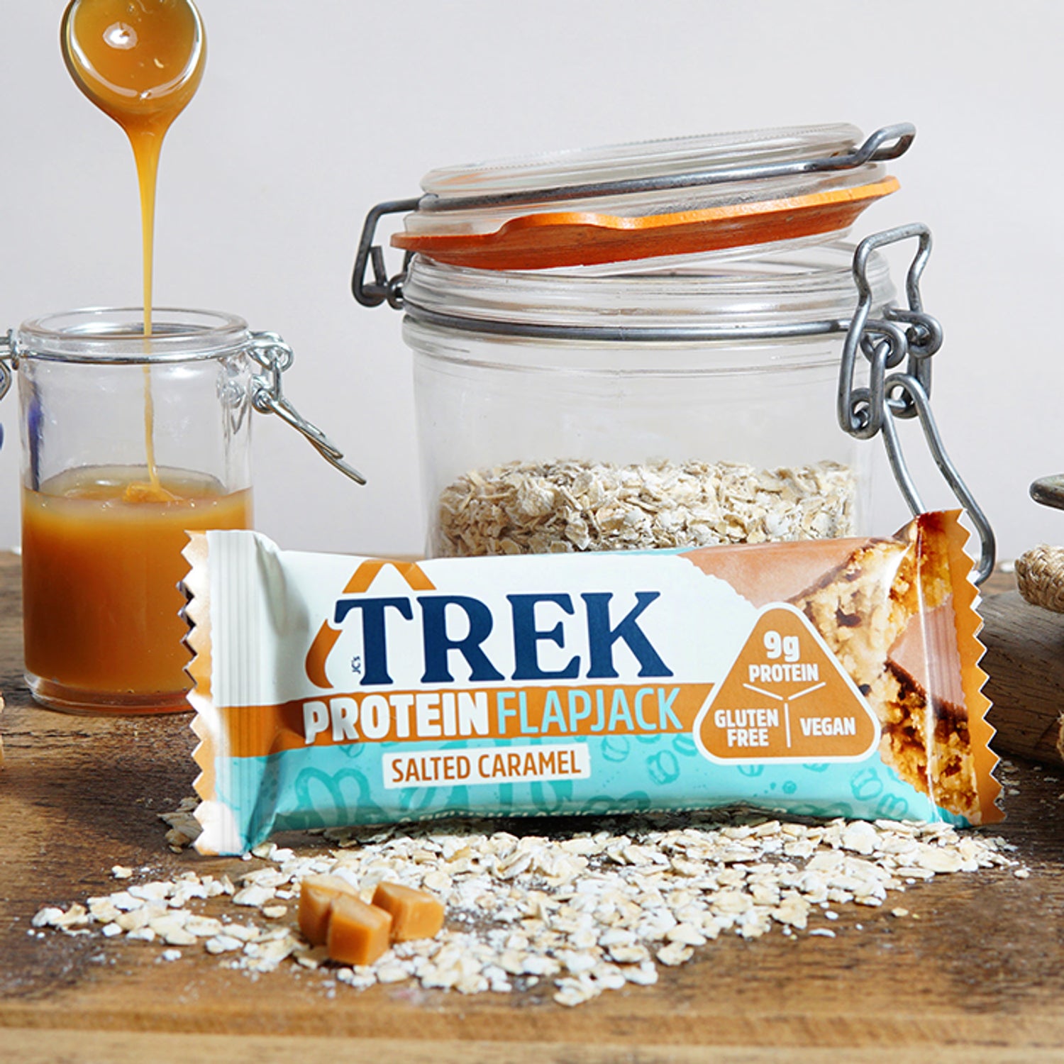 Trek salted caramel protein flapjack 50g - British product