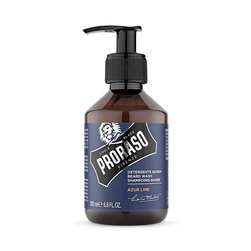 Proraso beard wash Azur Lime 200ml bottle, UK version