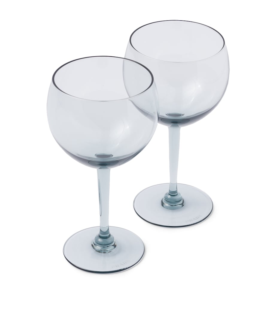 Prada New York red wine glasses set of 2, imported from the UK