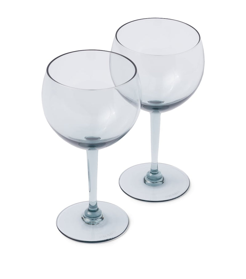 Prada New York red wine glasses set of 2, imported from the UK
