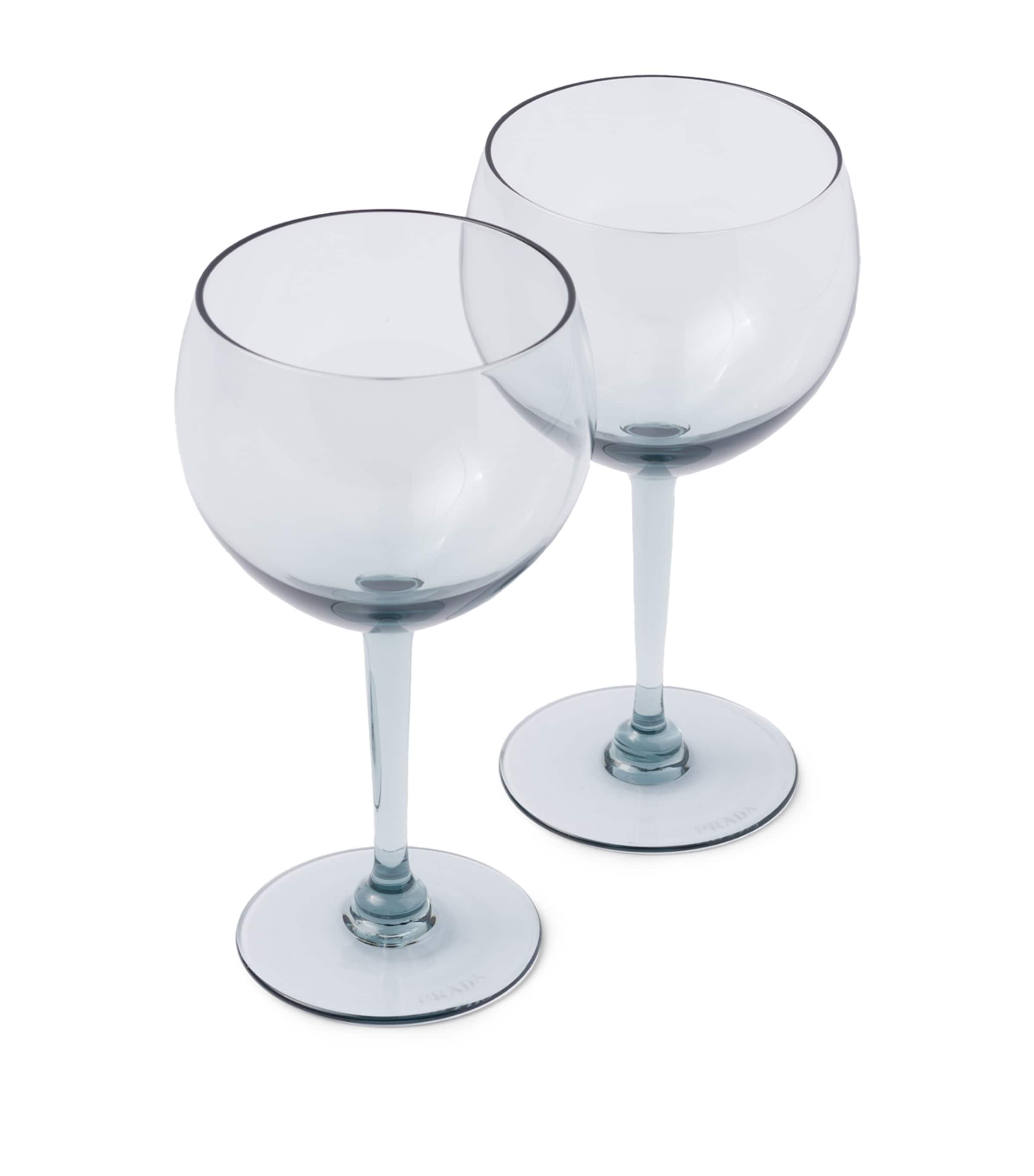 Prada New York red wine glasses set of 2, imported from the UK