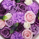 Merci Boutique Purple Passion soap bouquet round box, UK version