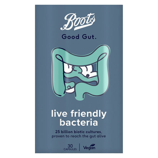Boots Good Gut Live Friendly Bacteria 30 Capsules Vitamins, Minerals & Supplements Boots   