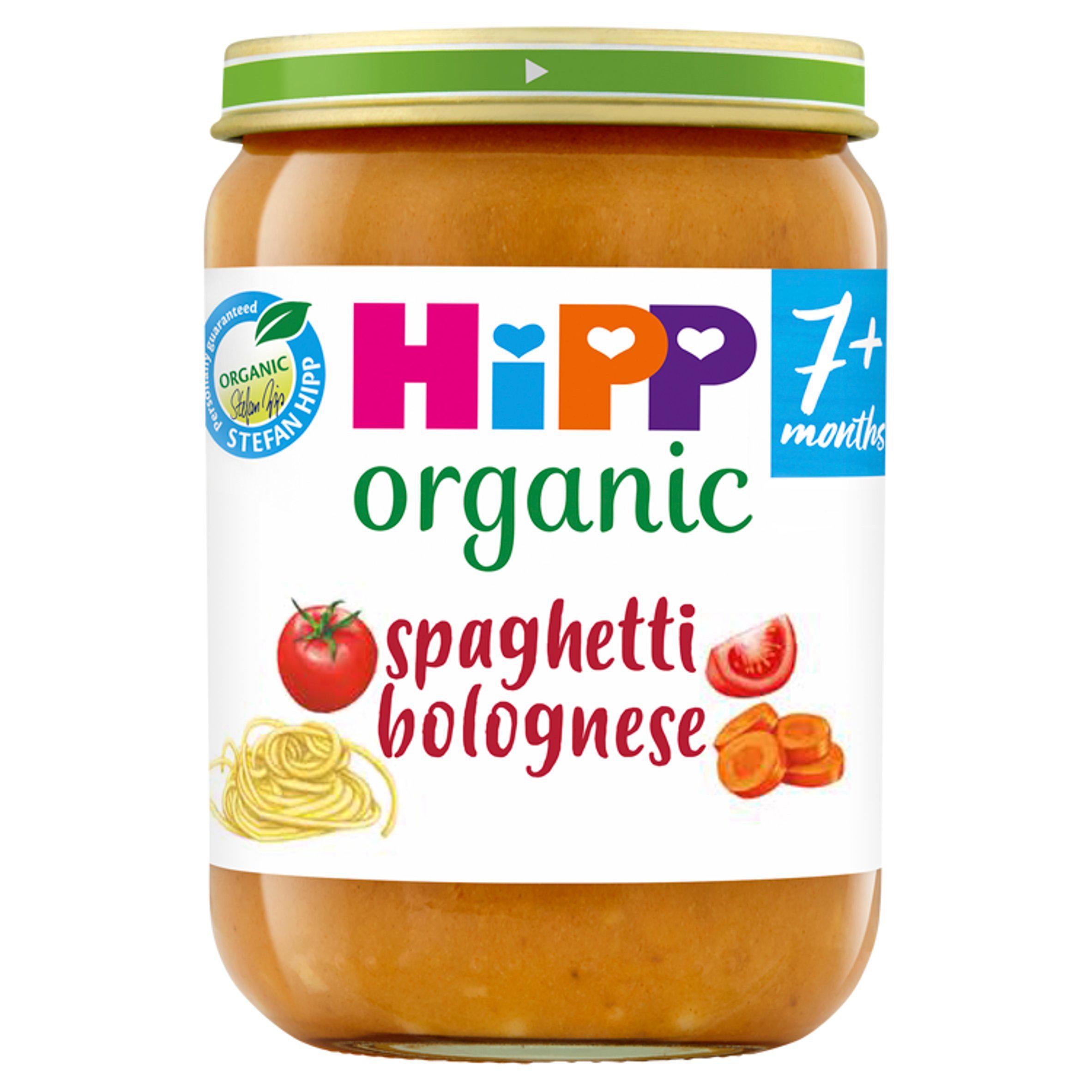 HiPP Organic Spaghetti Bolognese Baby Food Jar 7+ Months 190g baby meals Sainsburys   