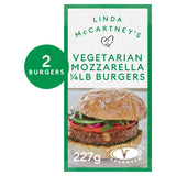 Linda McCartney's Meat Free 2 Mozzarella 1/4lb Burgers GOODS ASDA   