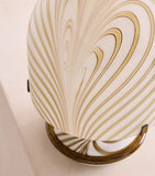 Glass Dimmable Table Lamp with Bell-Shaped Shade, 38cm Height