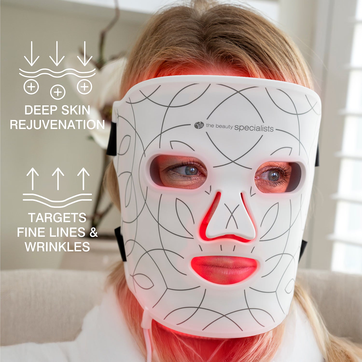 Rio LED Beauty Face Mask light therapy device, imported from the UK