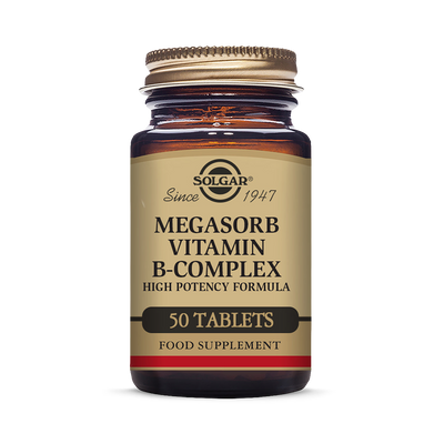 Holland & Barrett Solgar Megasorb Vitamin B-Complex Vitamin Supplement 50 Tablets- Buy online at McGrocer