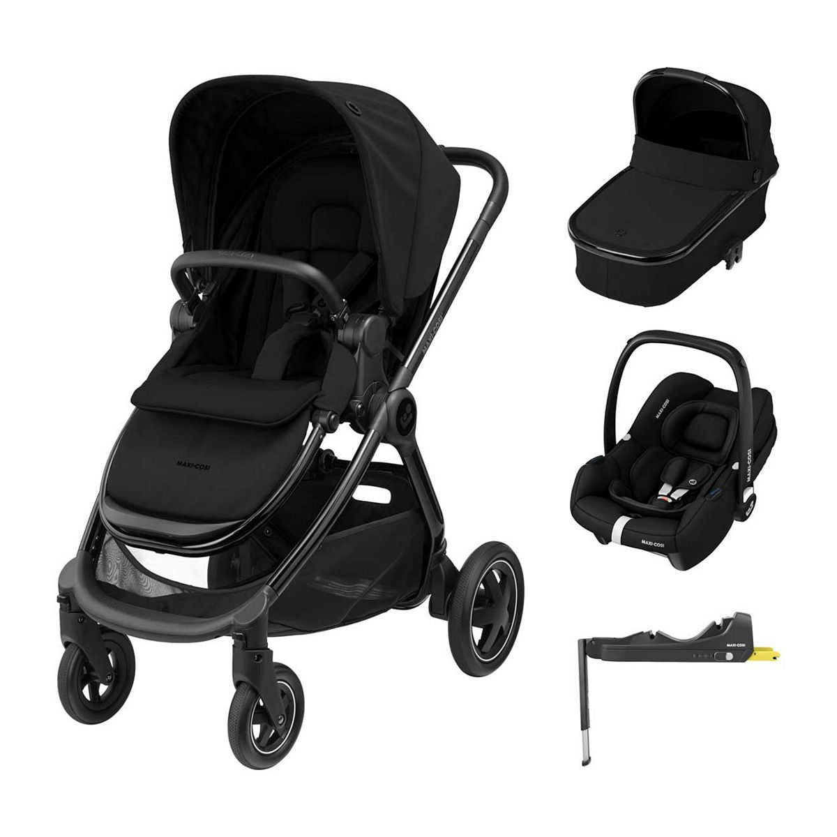 Maxi-Cosi Adorra Luxe with Cabriofix i-Size & Base Travel System Twillic Black GOODS Boots   