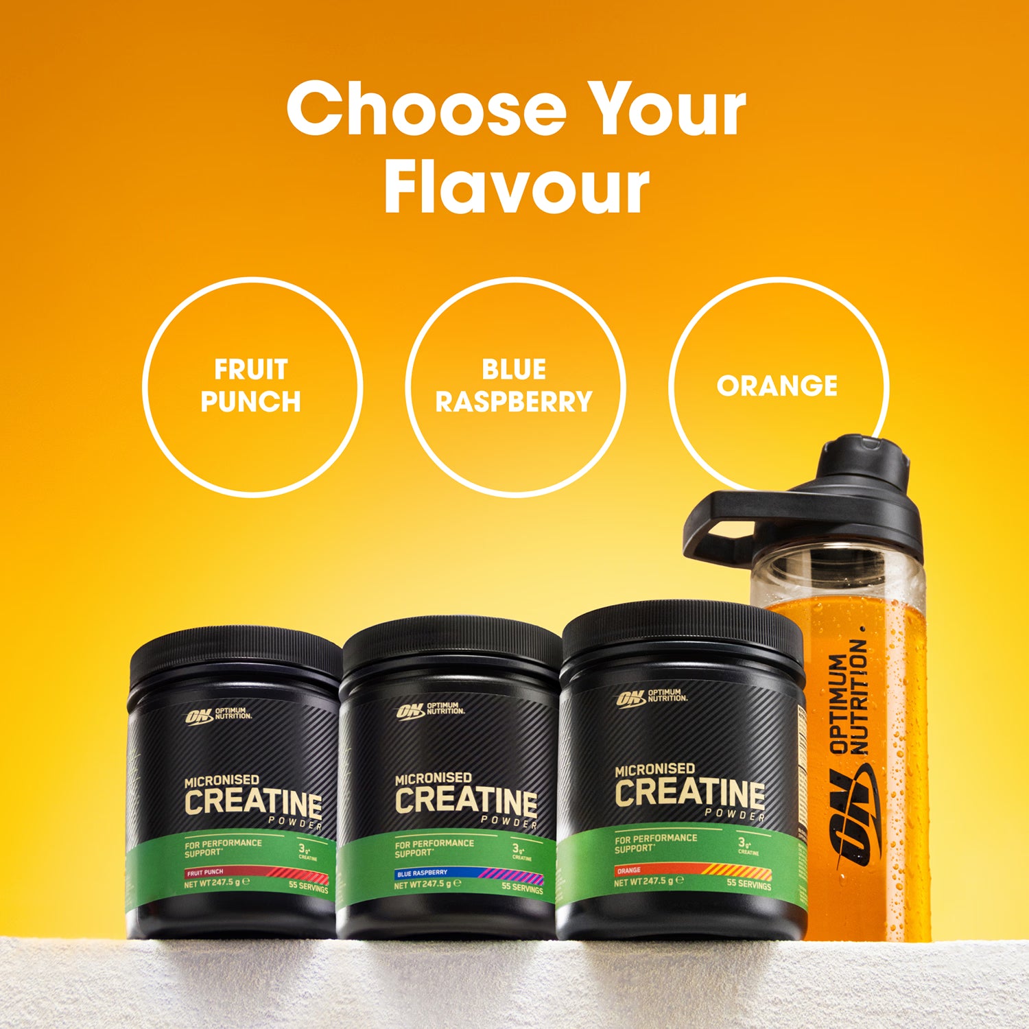 Optimum Nutrition creatine monohydrate orange 247.5g - British product