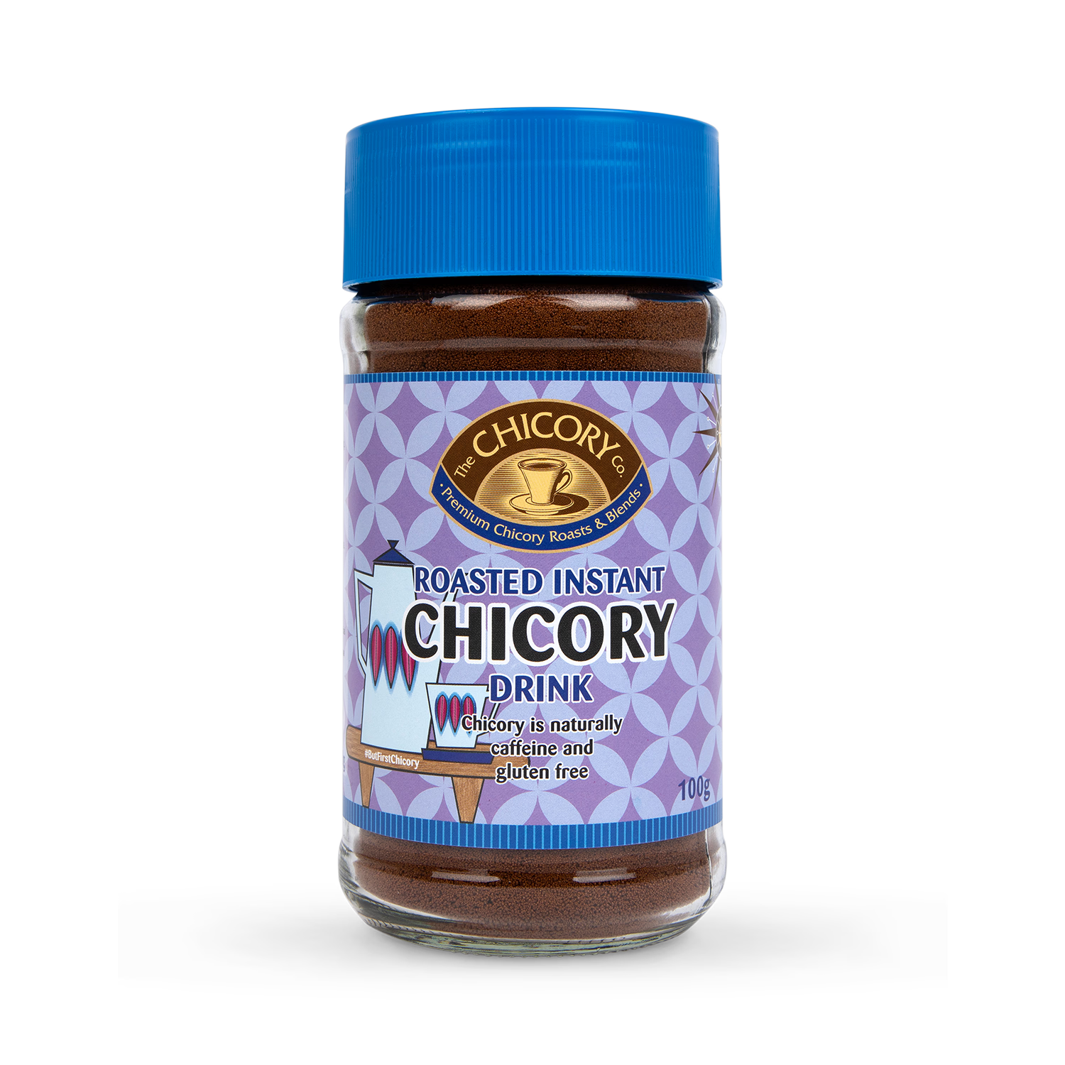 Prewetts roasted chicory coffee alternative 100g, imported from the UK