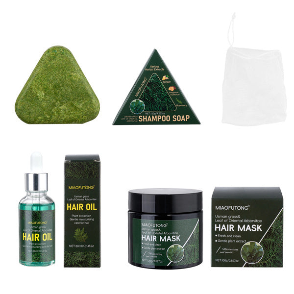 Livingandhome hair care set with shampoo bar mask and oil, UK version