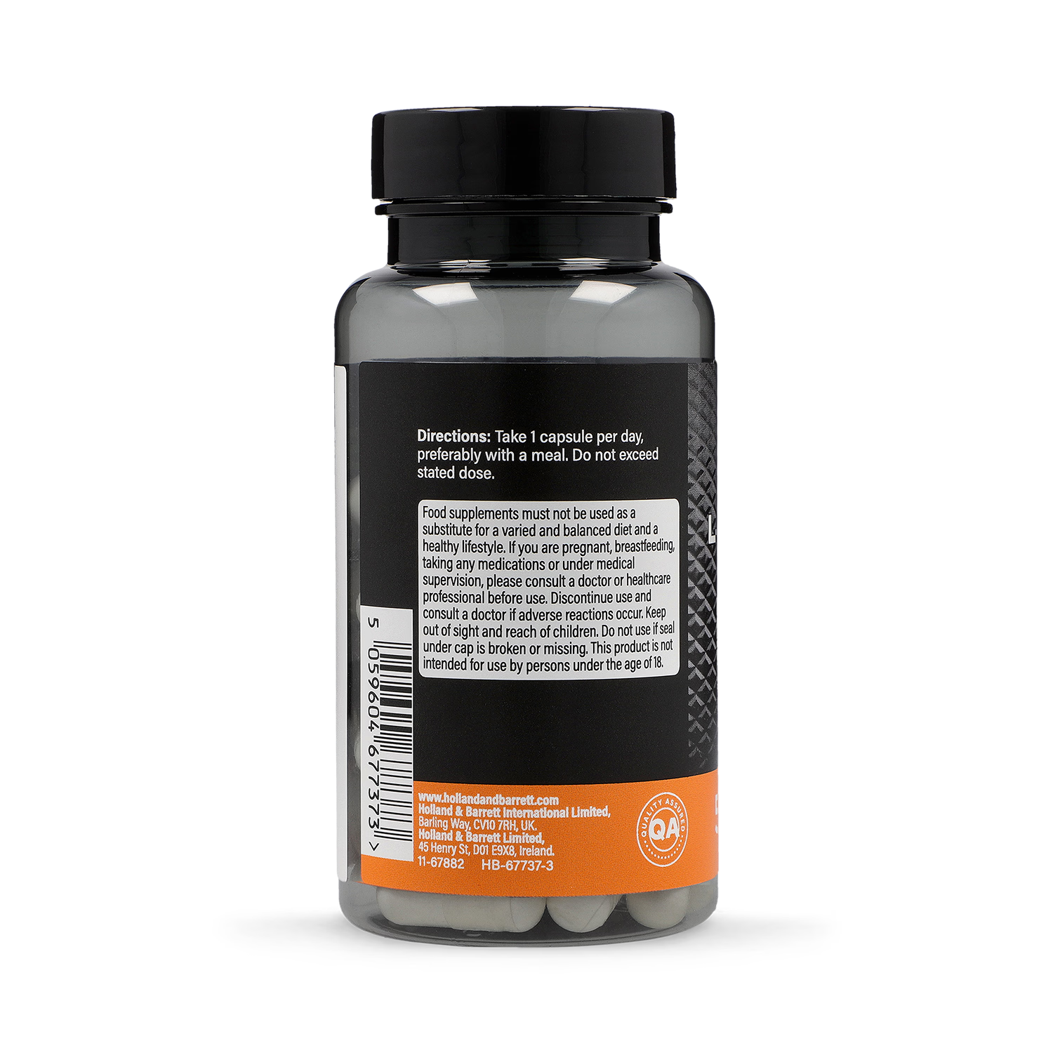 L-Tyrosine 500mg capsules box 50 units, UK version