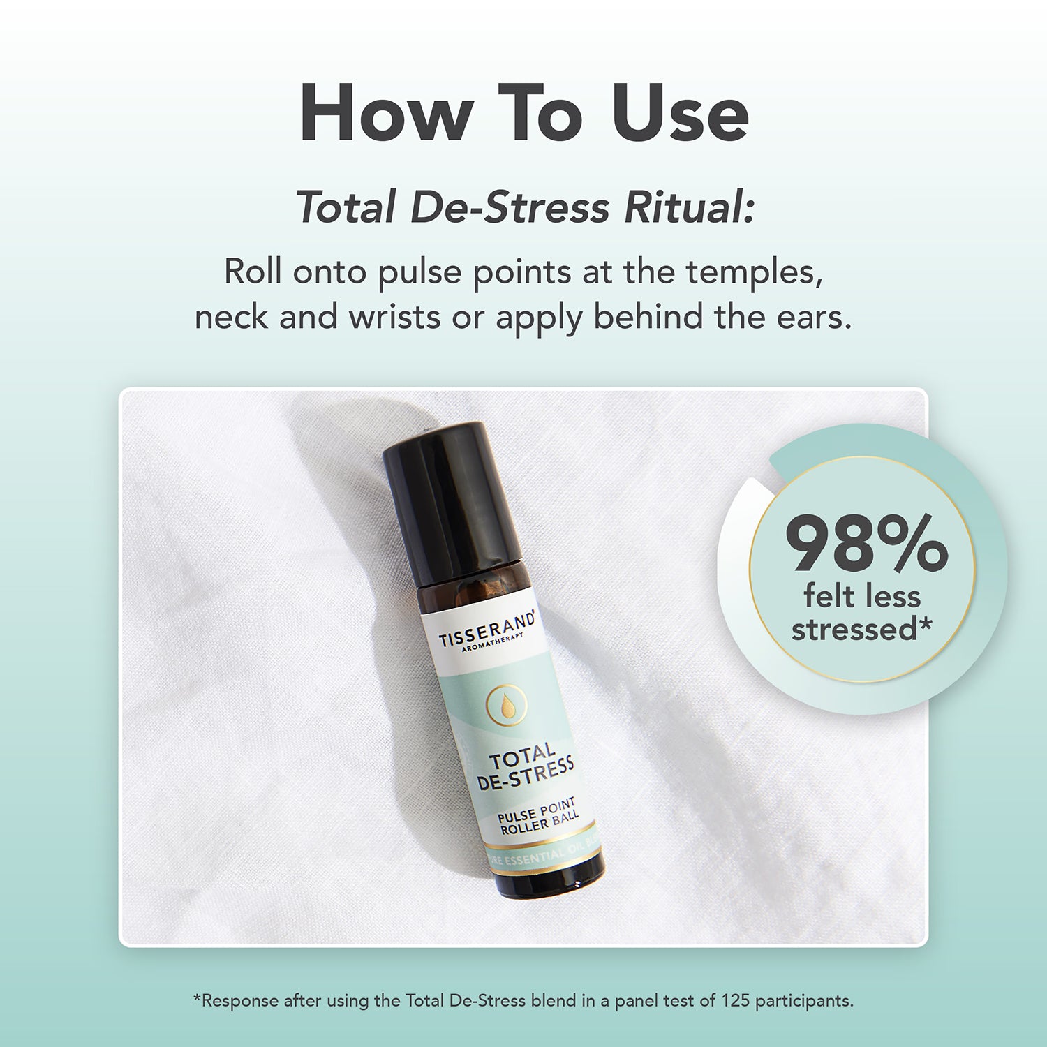 Tisserand De-Stress Roller Ball 10ml, imported from the UK