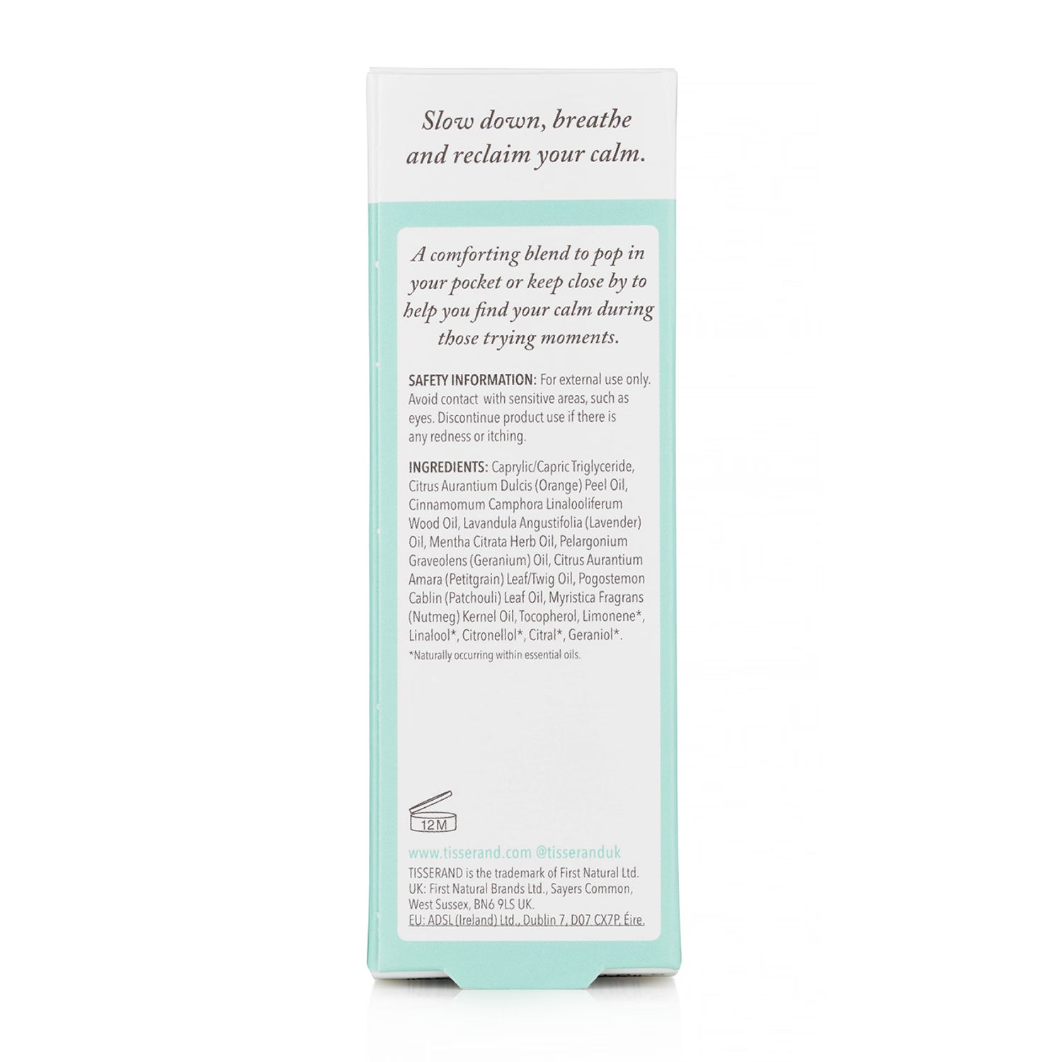 Tisserand De-Stress Roller Ball 10ml, imported from the UK