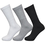 Exceptio Adult Sports Crew Socks (Pack of 3) (4-8) GOODS Superdrug Black/Grey/White  