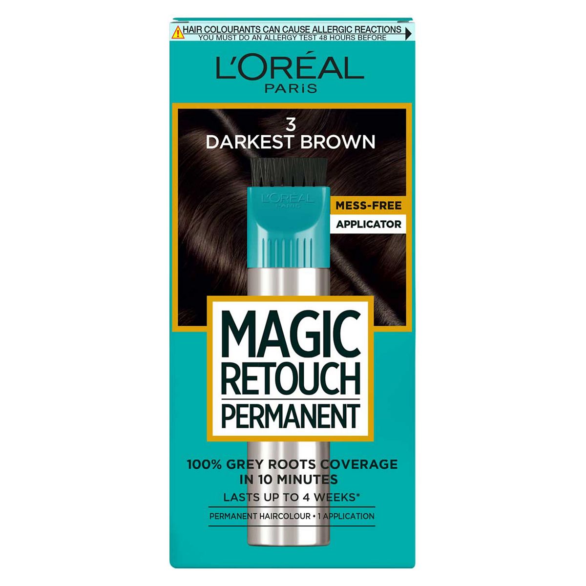 L’Oreal Paris Magic Retouch Permanent Darkest Brown Root Concealer, 100%  Roots Coverage With Easy Applicator, 150ml GOODS Boots   