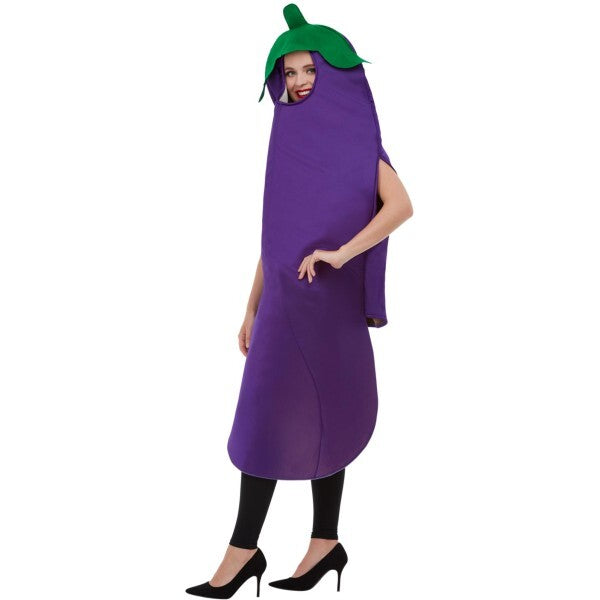 Smiffys aubergine costume with hooded tabard - British product