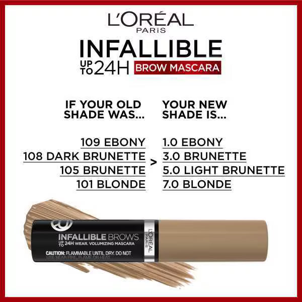 L'Oreal Paris Brow Mascara Light Brunette, imported from the UK