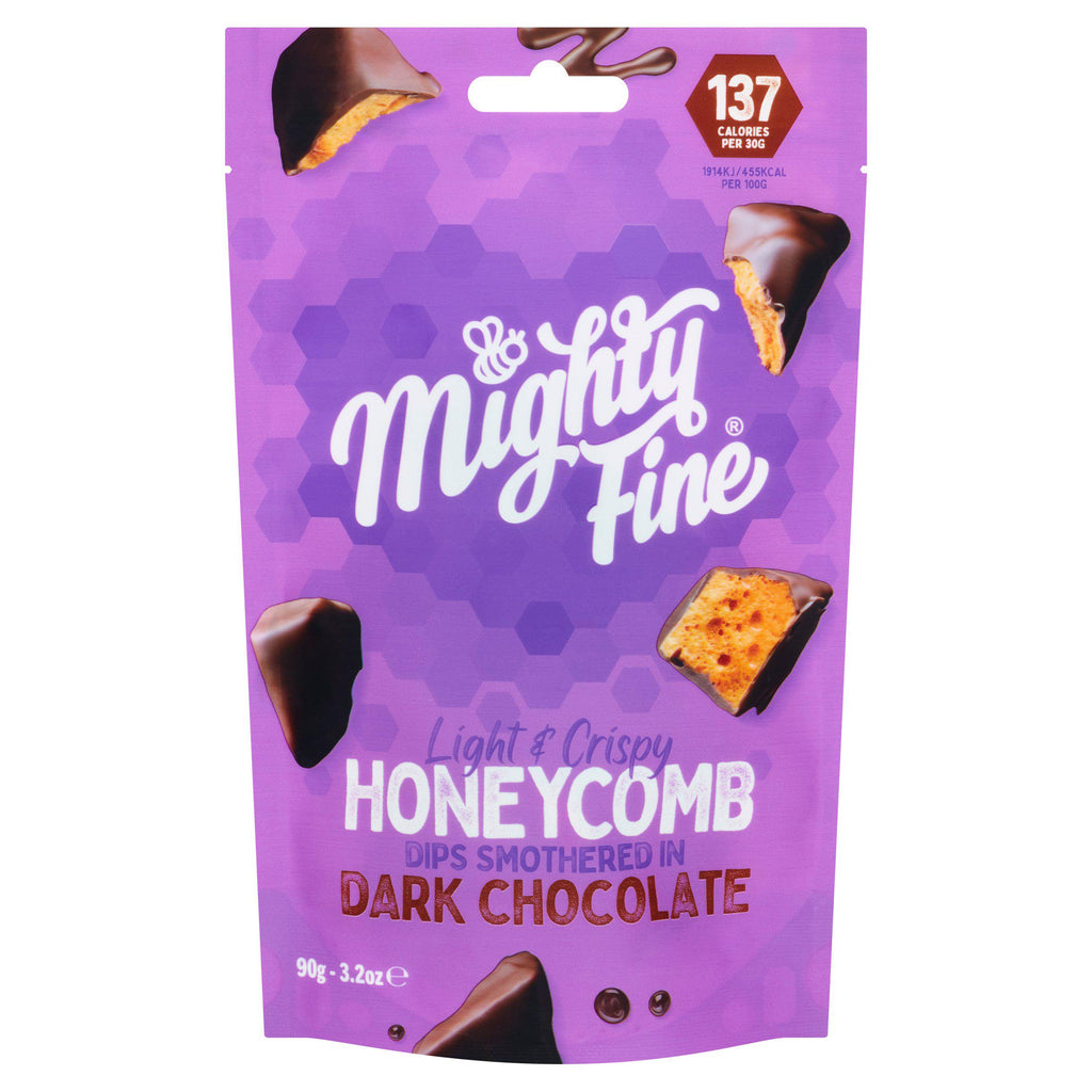 Mighty Fine Dark Chocolate Honeycomb Dips 90g