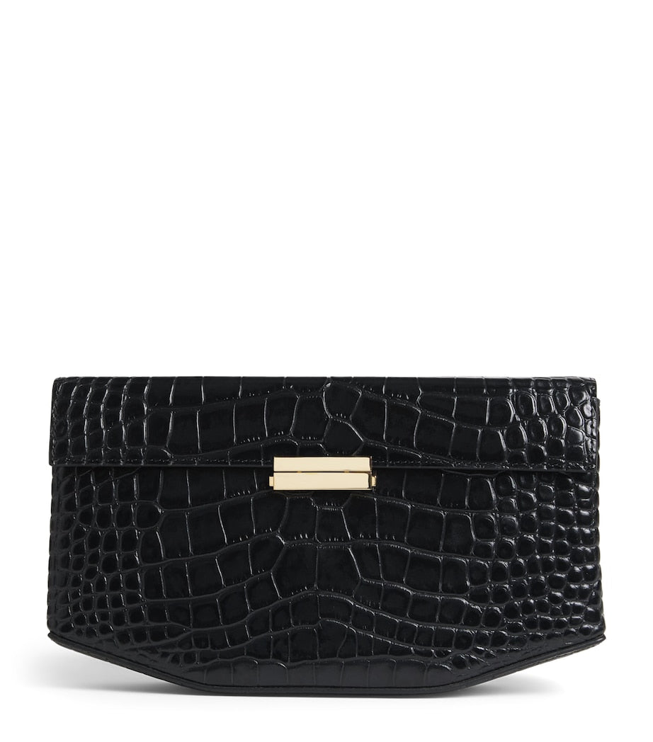 Toteme croc-embossed leather shoulder bag, UK version