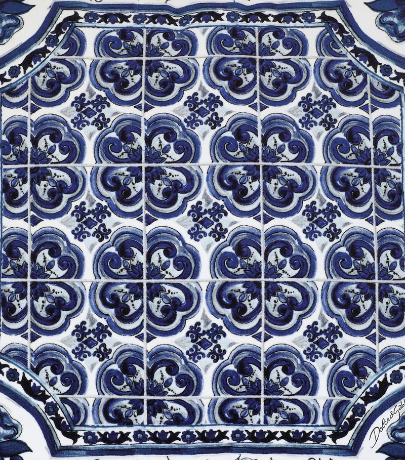 Dolce&Gabbana silk Blu Mediterraneo cushion 60cm x 60cm - British product