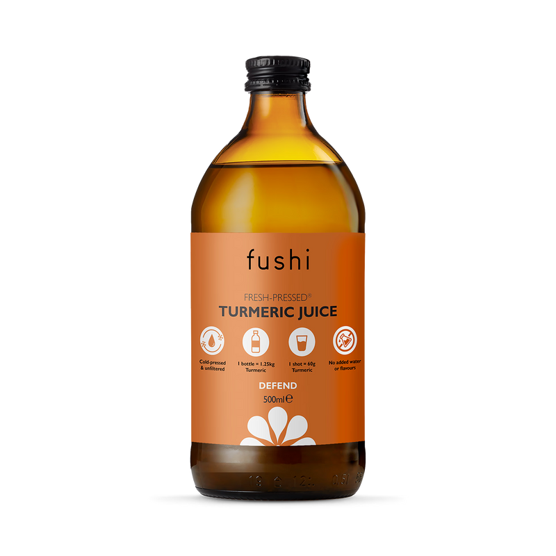 Fushi fresh-pressed turmeric juice 500ml (British brand)