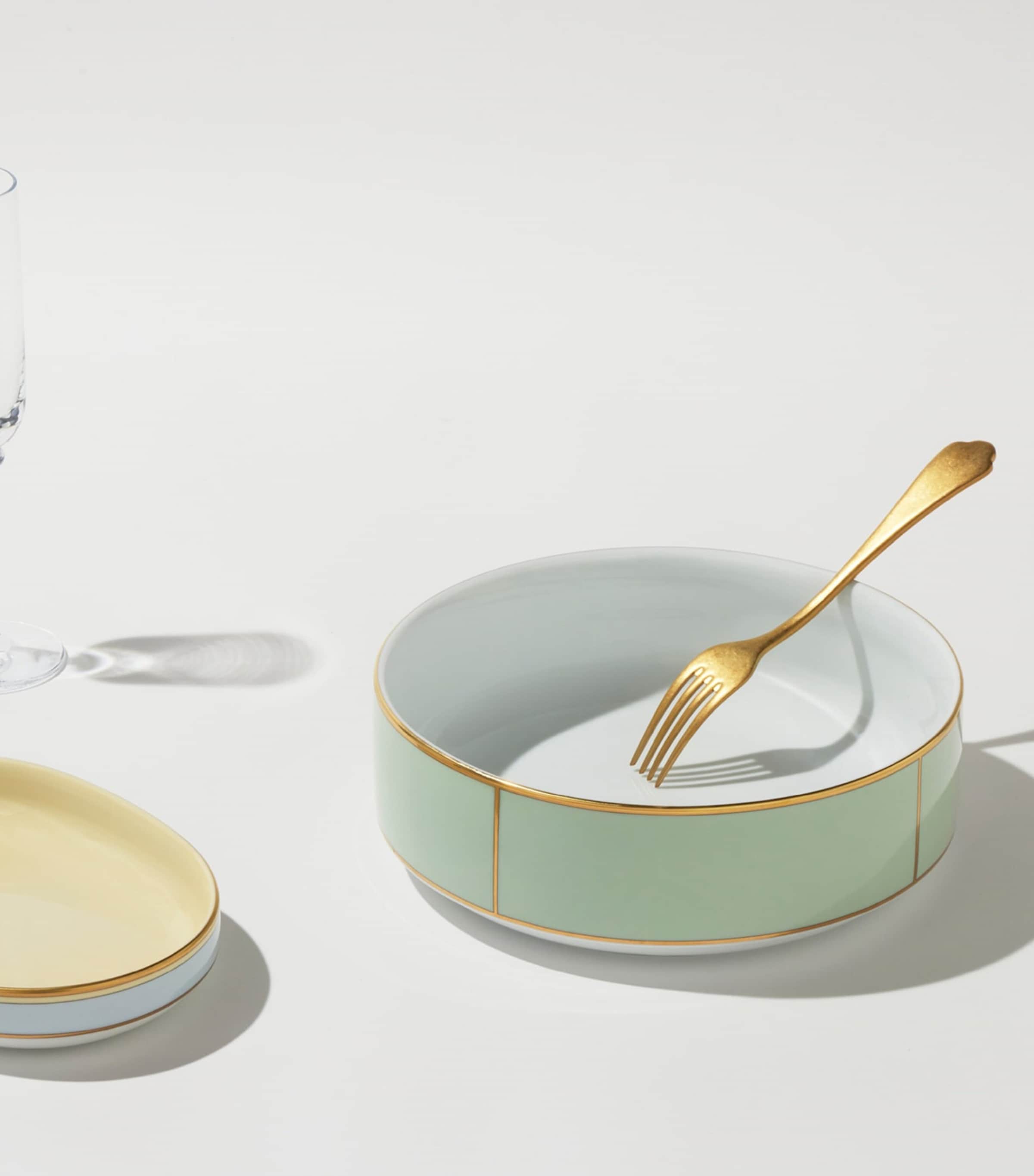 GINORI 1735 porcelain salad bowl Verde 24cm, UK version