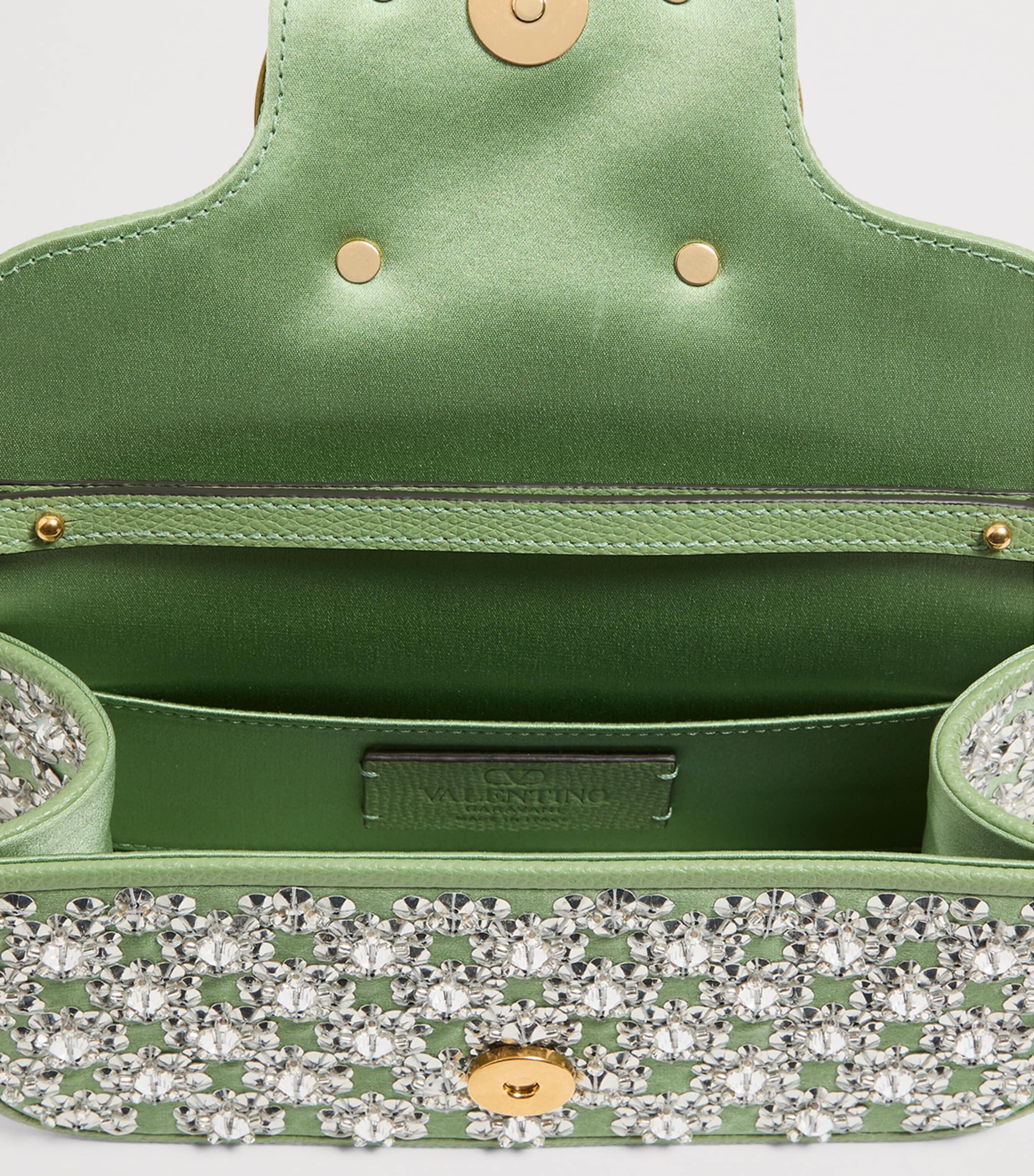 Valentino Garavani small Locò embellished shoulder bag, imported from the UK