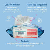 Natracare safe to flush moist tissues 6 packets (British brand)