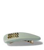 Miu Miu leather logo hair clip (British brand)