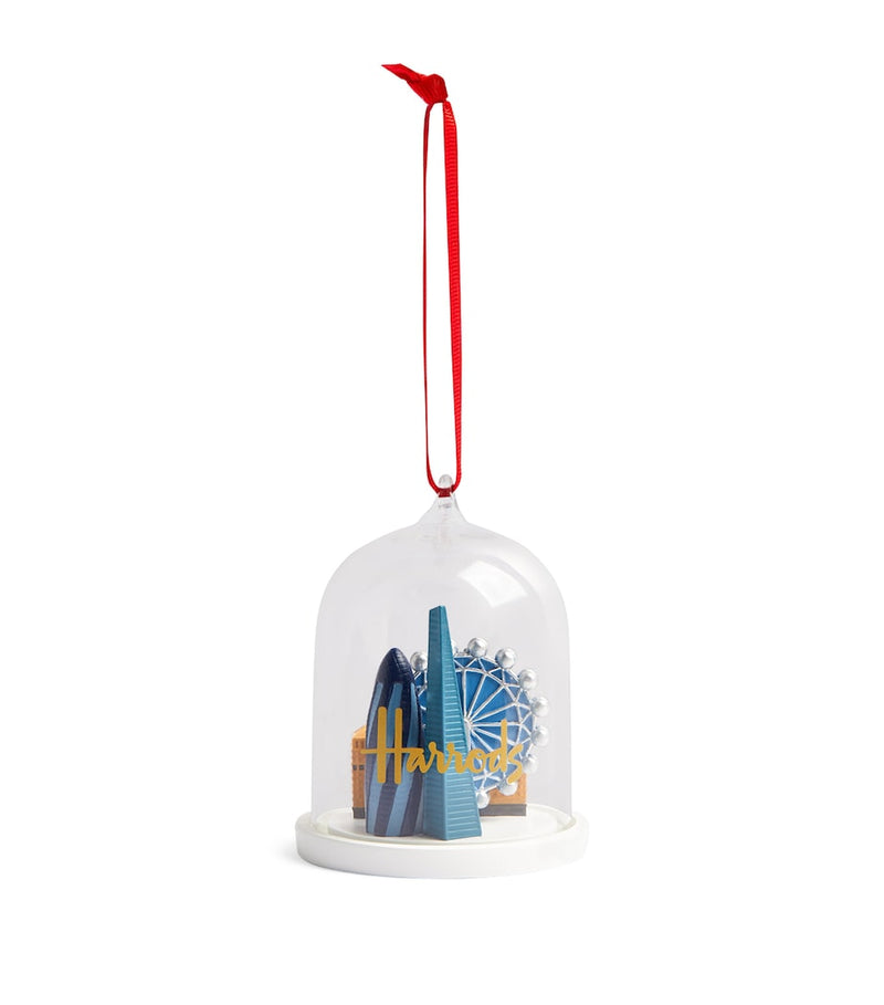 Harrods glass London skyline dome tree decoration 9cm - British product