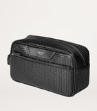 Serapian coated canvas-leather wash bag (British brand)
