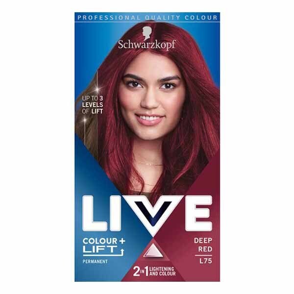 LIVE Colour + Lift Permanent Red Hair Dye Deep Red GOODS Superdrug   