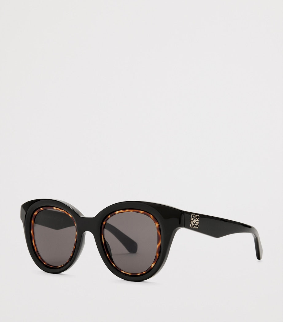 LOEWE Mini Anagram Butterfly sunglasses with gold tone temples, UK version