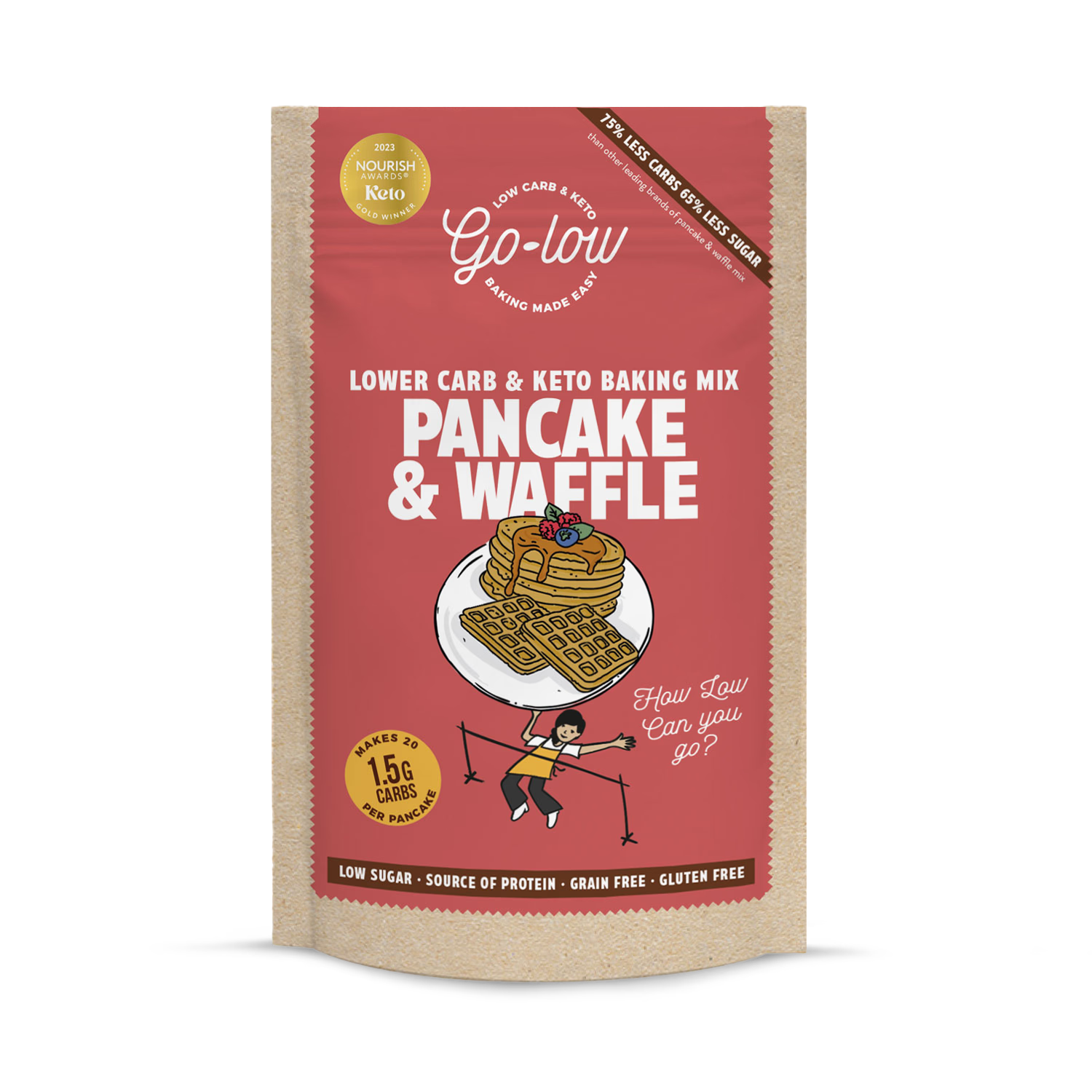 Go Low keto low sugar pancake and waffle mix 150g (British brand)