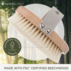 Hydréa London natural bristle body brush, imported from the UK