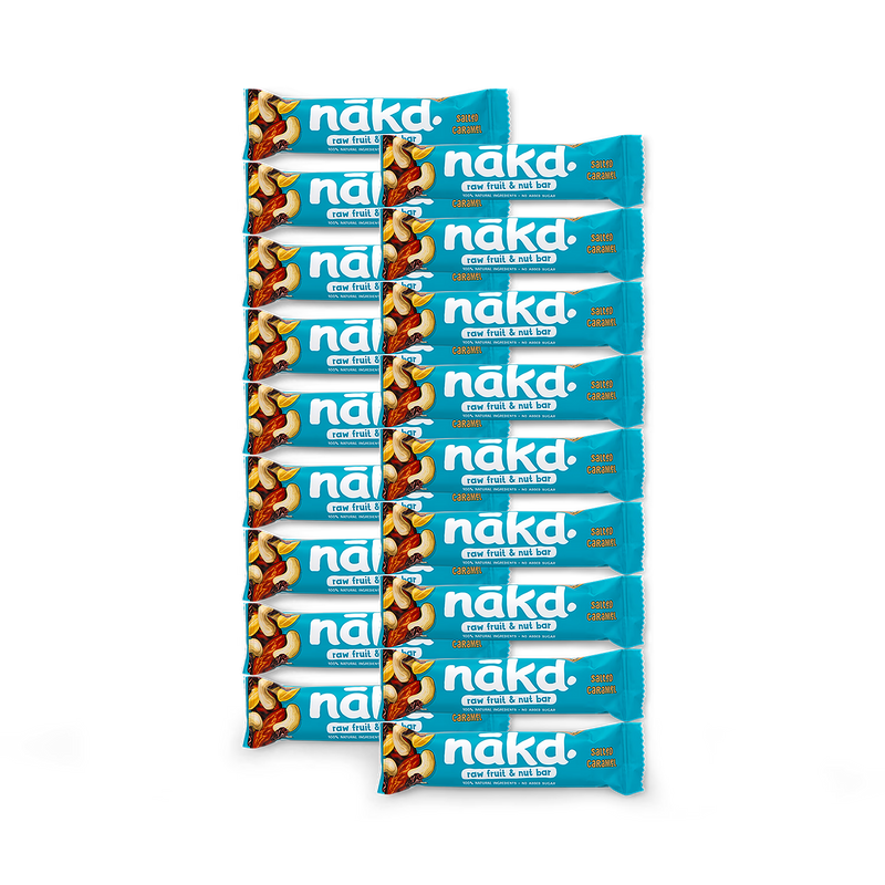 Nakd raw fruit and nut bars salted caramel 18 x 35g, UK version