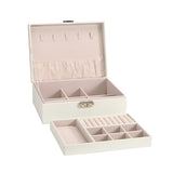 Livingandhome PU leather jewellery box with lock (British brand)