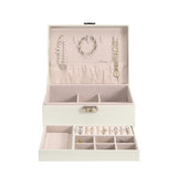 Livingandhome PU leather jewellery box with lock (British brand)