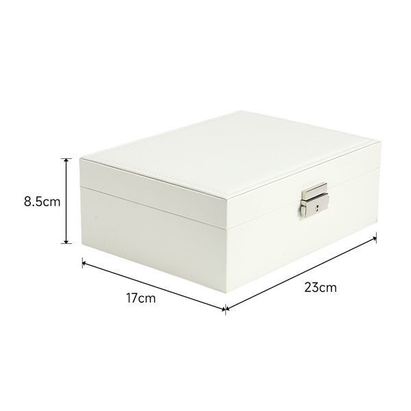 Livingandhome PU leather jewellery box with lock (British brand)