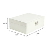 Livingandhome PU leather jewellery box with lock (British brand)