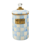 MacKenzie-Childs Sky Check canister 25cm home decor, imported from the UK