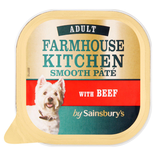 Sainsbury's Farmhouse Kitchen Adult Dog Smooth Pâté With Beef 300g GOODS Sainsburys   