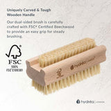 Hydréa London extra tough nail brush with cactus bristles (British brand)